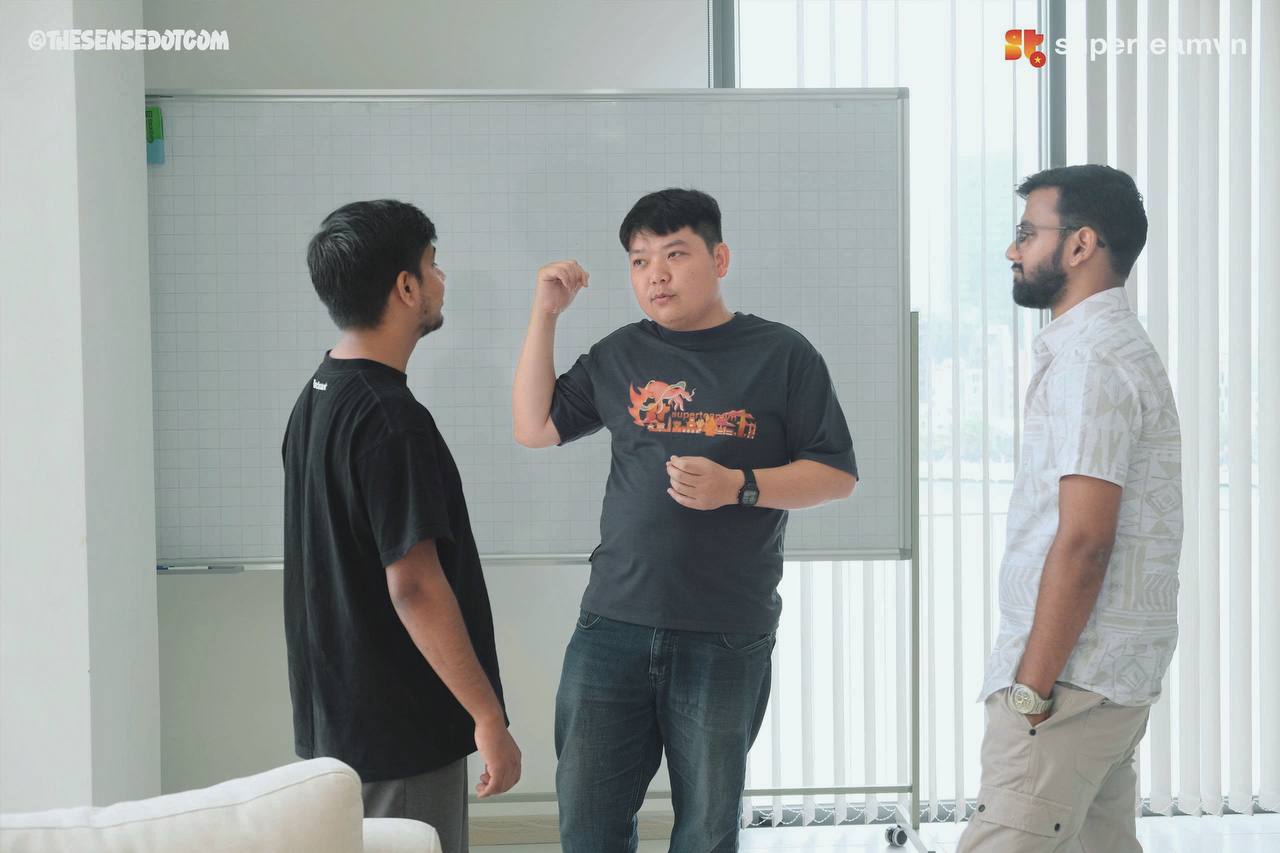 Superteam Vietnam community members at a networking event