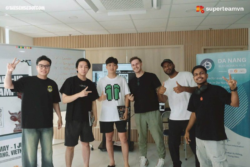 Community members collaborating on blockchain projects