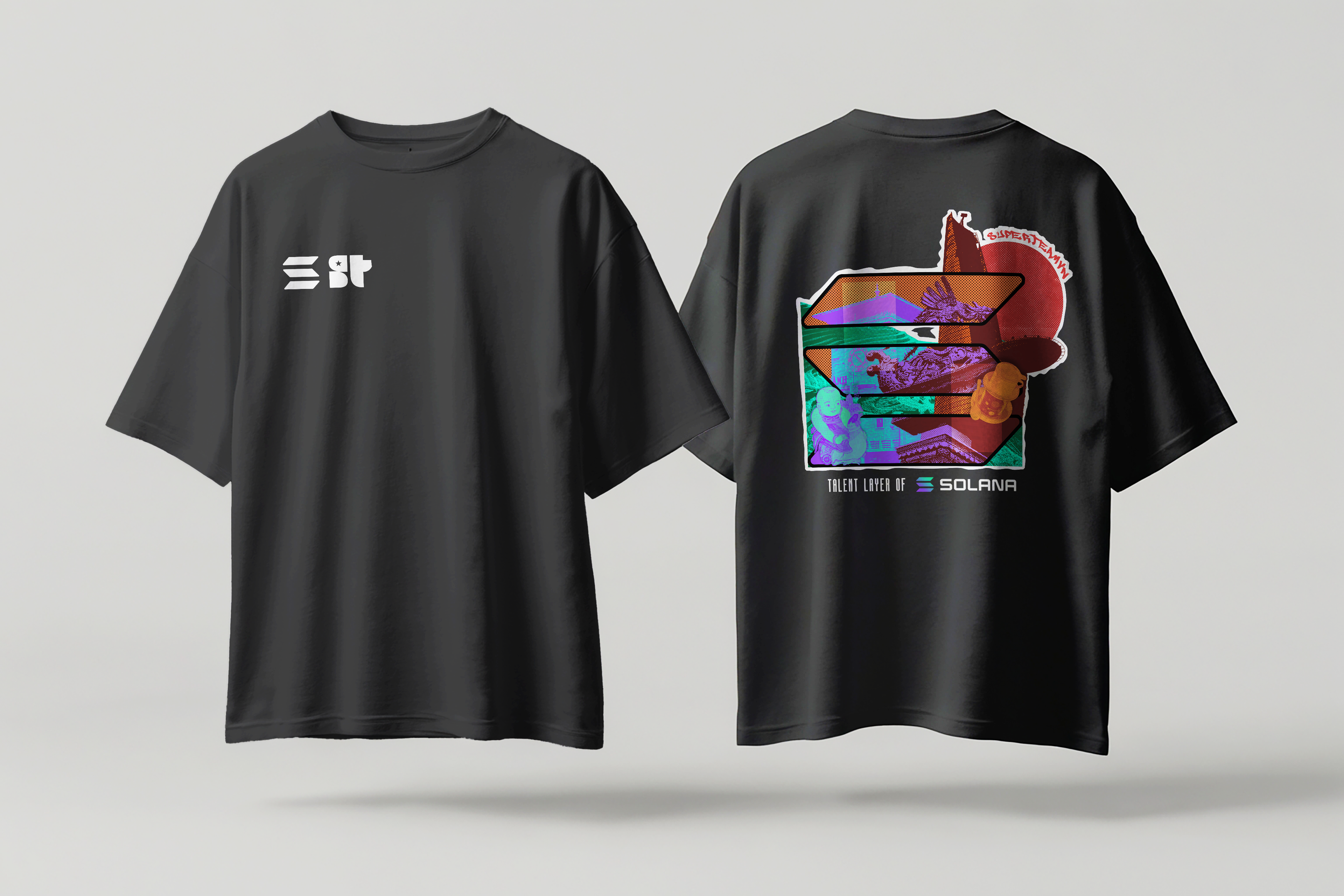 Superteam Vietnam T-shirt design 1 - Front and back view